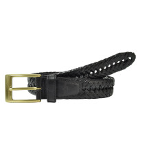 Dockers Men's Big & Tall Leather Adjustable Double V-Weave Braided Belt