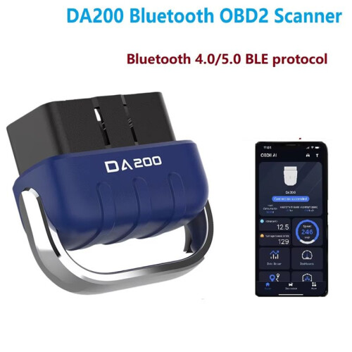 DA200 Auto OBD II Kaartleestool BLE  4.0/5.4 OBD2 Auto Diagnose Scanner 25K80 Chip Fault Coder Gratis APP 2