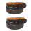 CTM Womens 35 mm Wide Basic Bridle Belt Twin Pack 1