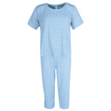 PJ Couture Women's Ribbed Short Sleeve Capri Pyjama Set