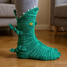 3D Knit Animal Socks Warm Hand-Crocheted Novelty Socks