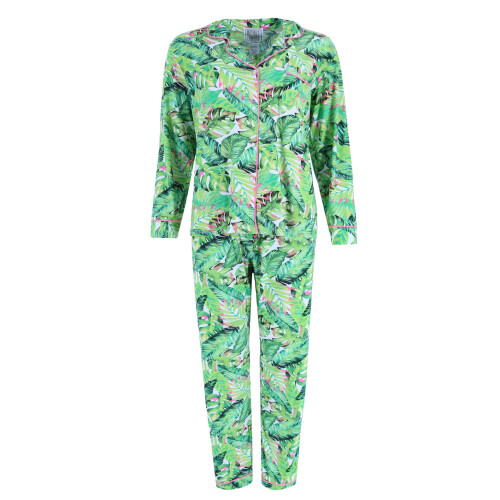 Mentally Exhausted Women's Hawaiian Notch Pyjama Set