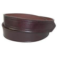 Boston Leather Men's Leather No Scratch Work Belt with Hook & Loop Closure