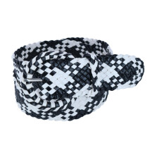 CTM Women's 48 mm Wide Braided Plaid Belt with Matching Buckle
