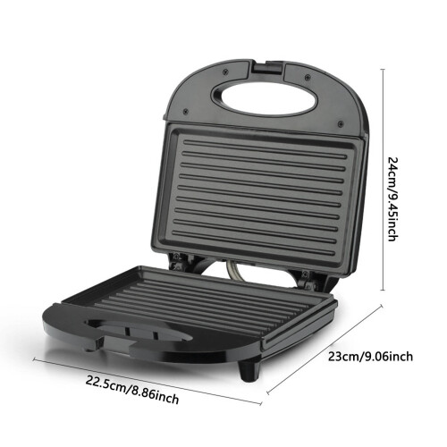 Mini Bread and Sandwich Maker 750W Non-Stick Compact Black 1