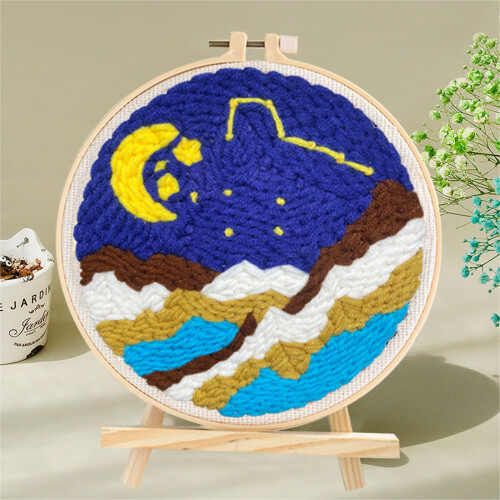 DIY Punch Stitch Kit for Beginners Home Decor