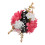 Hair Claw Clip with Rosy Polyester Fabric 1 Pack 1