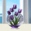 Purple Tulip Acrylic Desktop Decor 1pc 5