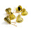 Christmas Gold Bells Pendants 1.1 Inch 6 Pack 4