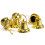 Christmas Gold Bells Pendants 1.1 Inch 6 Pack 5
