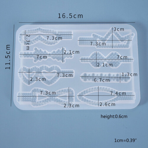 Handmade Crystal Epoxy Resin Mold for Hair Pins 1