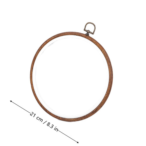 8.3 inch round bamboo-style embroidery hoop 1