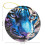 Purple Tiger Face Ceramic Ornament 3 Inch Round 2