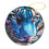 Purple Tiger Face Ceramic Ornament 3 Inch Round 3