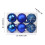 Christmas Ball Ornaments Dark Blue Plastic 6 pcs 2