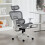 Multi-Adjustable Mesh Office Chair - Grey and White 4