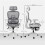 Multi-Adjustable Mesh Office Chair - Grey and White 5