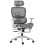 Multi-Adjustable Mesh Office Chair - Grey and White 2
