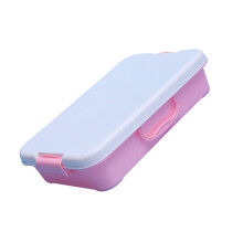 Stackable Plastic Sand Tray Set with Lid and Stickers, Blue
