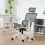 Multi-Adjustable Mesh Office Chair - Grey and White 3