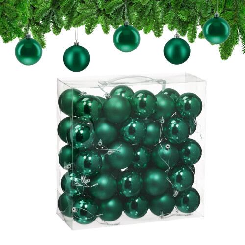 Christbaumkugeln-Set, 50-teilig mit Bändern 1
