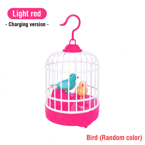 Electric Bird Toy with Light Sound Talking Feature Red