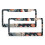 Rustic Chicken License Plate Frames Aluminum 2pcs 1