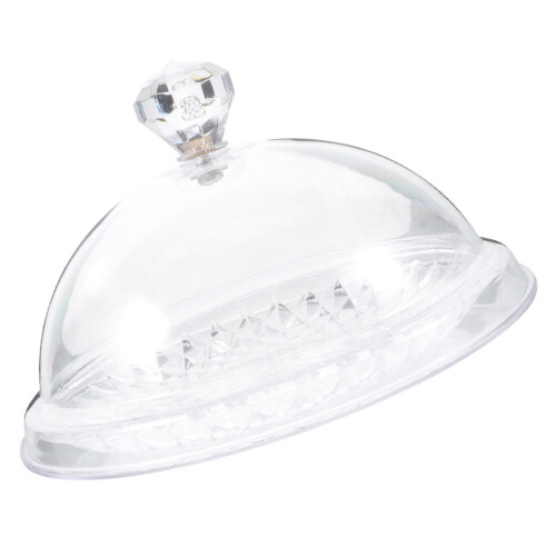 Transparent Cake Stand with Dome PP Reusable 10.5 Inches