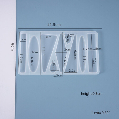 Handmade Crystal Epoxy Resin Mold for Hair Pins 1