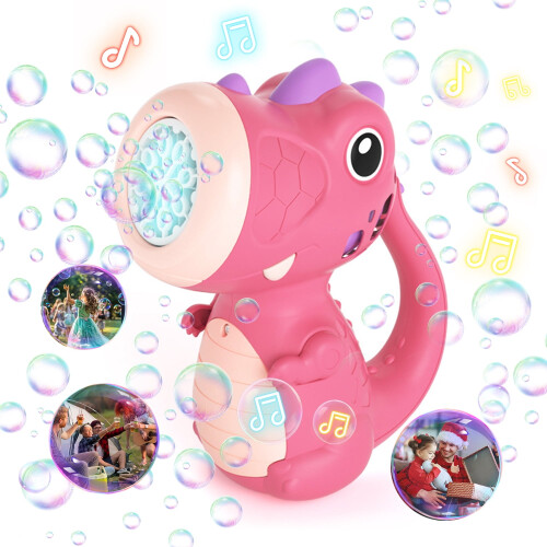 Dinosaur Bubble Machine for Kids Portable Automatic Bubble