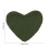 Heart Coaster Army Green 1pc for Coffee Beer Drinks 3