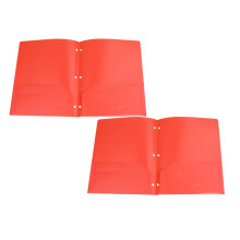 Plastic File Folders with Pockets 2-Pocket Letter Size