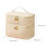 Double Layer Leather Cosmetic Bag with Handle and Removable 3