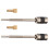 Raindrops Violin Bow Frog Screw Metal 2pcs 2