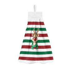Christmas Deer Hand Towels Soft Absorbent Washable 2 Pack