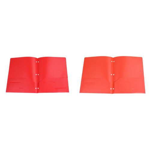 Heavy Duty Plastic File Folder Letter Size 3-Hole Punched