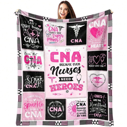 HELLOYOUNG Quilted Flannel Blanket 60x50 inches