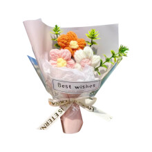Valentine's Day Hand-Knit Fake Flower Bouquet Kit