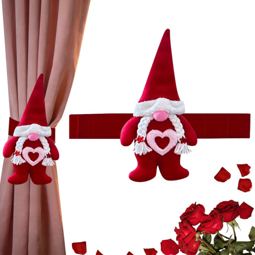 Hand-Knitted Curtain Tiebacks Love Design 1PC