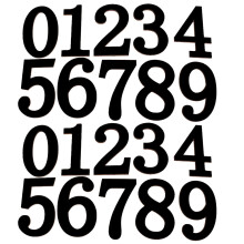 Wooden Cartoon Numbers Fridge Decor Set Black 2 Sets