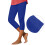 Capri Leggings for Women Blue Mesh Knee-Length Compression 1