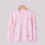 Girls' Plain Crew Neck Sweater Pink Size 9-10T 2