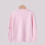 Girls' Plain Crew Neck Sweater Pink Size 9-10T 7