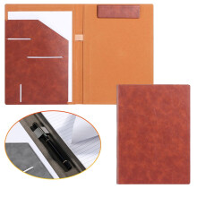 Brown A4 Padfolio with Notepad Resume Folder and Card Holder