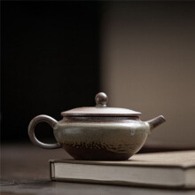 100ML Old Rock Mud Flat Teapot Chinese Retro Ceramic Tea Brewing Tea Pot Teapot Hole Filter Tea Kettle Tea Ceremony