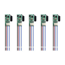 5pcs Universal Wireless Remote Control 1 CH Relay Receiver LED Light Controller DIY Kit 9V 12V 24V 433.92MHz