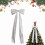 Velvet Christmas Bow White 71x20in 3