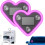 Solar-Powered Heart-Shaped LED Ambient Light, IP65 1