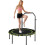 40" Foldable Fitness Trampoline Rebounder with Handle, Green 1