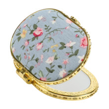 Compact Mirror for Purses Flower Blue 1 Pc